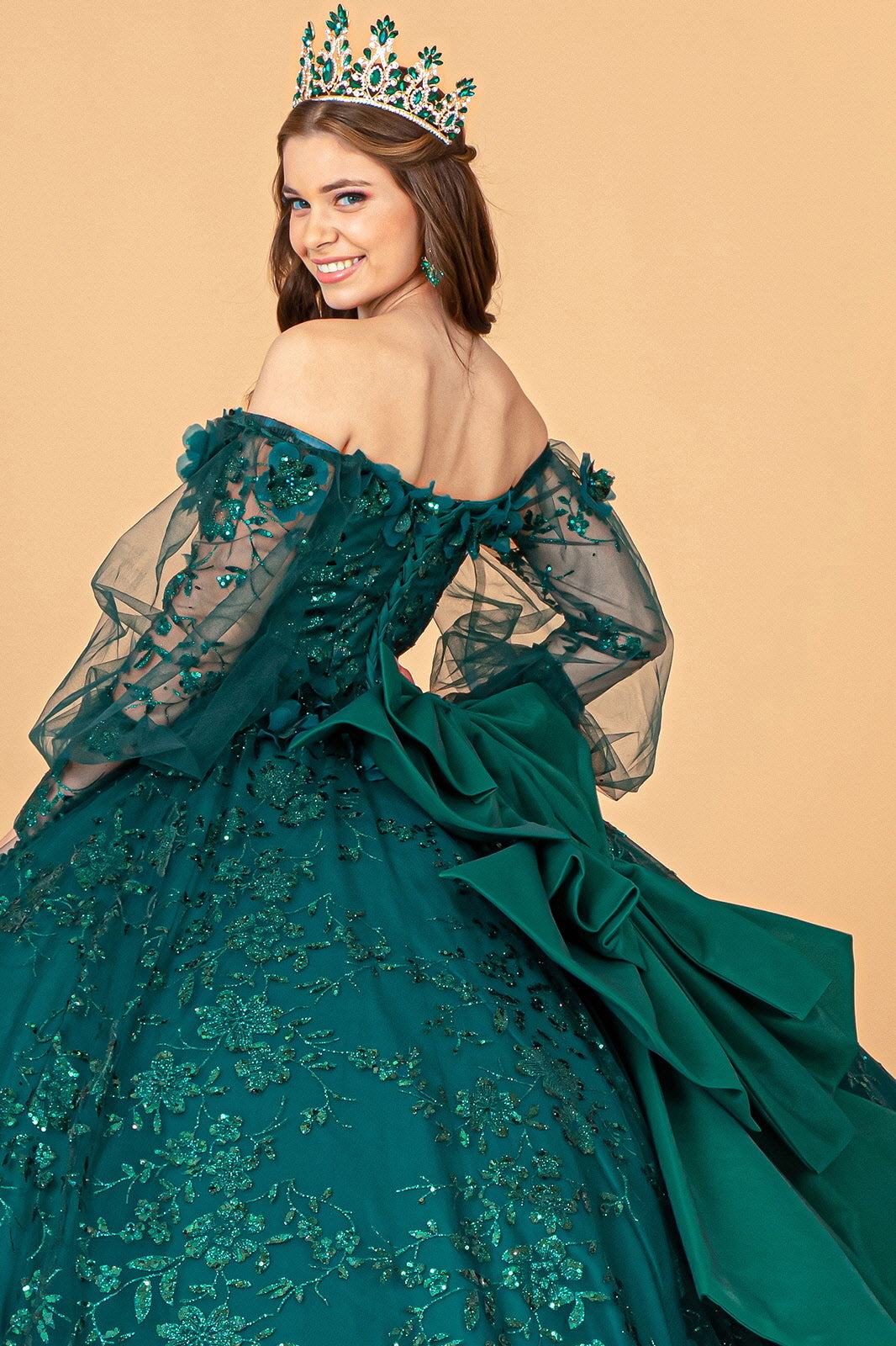 Puff sleeve ball gown on sale