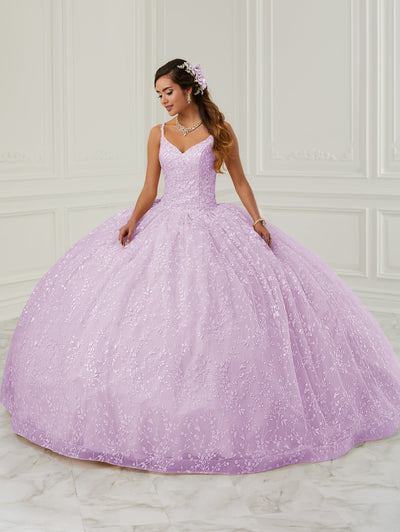 Glitter Print Quinceanera Dress by Fiesta Gowns 56425