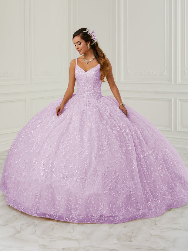 Glitter Print Quinceanera Dress by Fiesta Gowns 56425