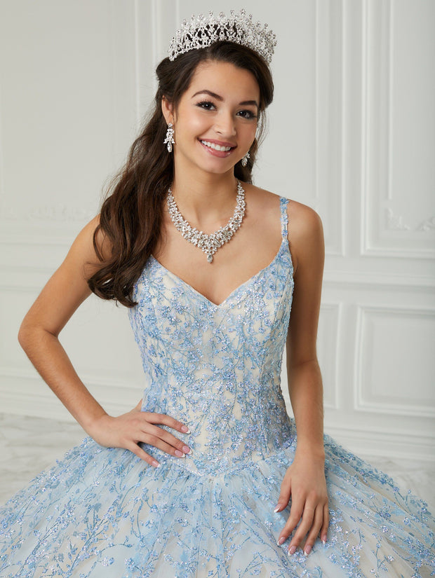 Glitter Print Quinceanera Dress by Fiesta Gowns 56425