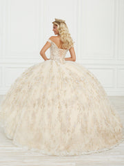 Glitter Print Quinceanera Dress by House of Wu 26970