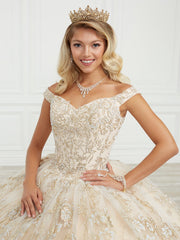 Glitter Print Quinceanera Dress by House of Wu 26970