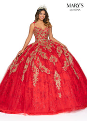 Glitter Print Quinceanera Dress by Mary's Bridal MQ2153