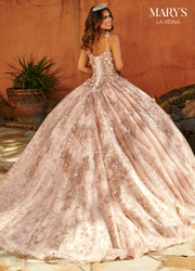 Glitter Print Quinceanera Dress by Mary's Bridal MQ2153