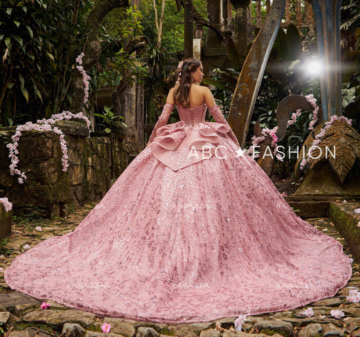 Glitter Print Quinceanera Dress by Ragazza EV31-631