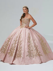 Glitter Satin Quinceanera Dress by House of Wu 26984