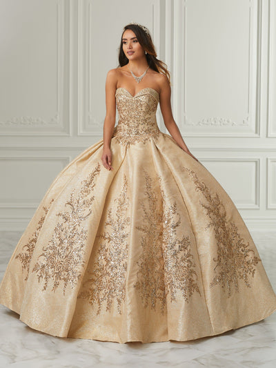 Glitter Satin Quinceanera Dress by House of Wu 26984