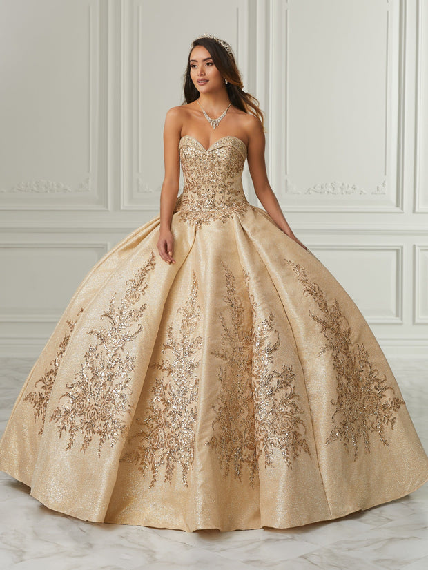 Glitter Satin Quinceanera Dress by House of Wu 26984
