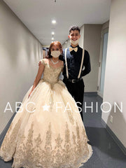 Glitter Sequin Off Shoulder Quinceanera Dress by House of Wu 26960