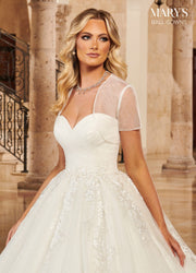 Glitter Sweetheart Wedding Ball Gown by Mary's Bridal MB6098