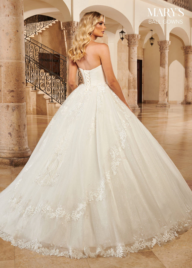 Glitter Sweetheart Wedding Ball Gown by Mary's Bridal MB6098