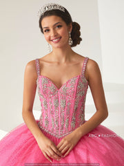 Glitter Tulle Quinceanera Dress by Fiesta Gowns 56436