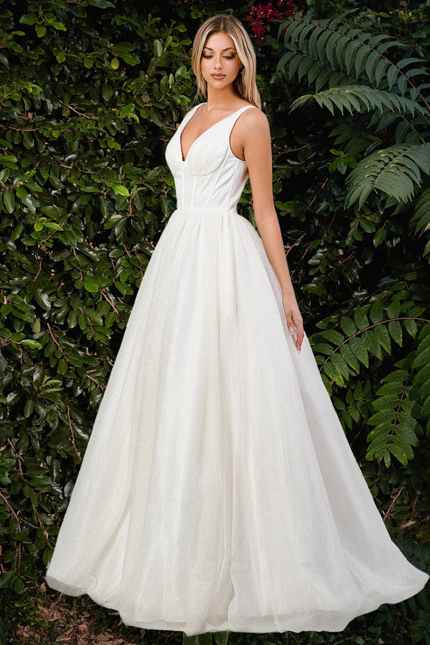 Glitter Wedding Ball Gown by Cinderella Divine CB077W