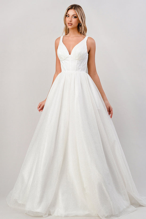Glitter Wedding Ball Gown by Cinderella Divine CB077W