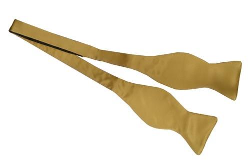 Gold Silk Self Tie Bow Ties-Men's Bow Ties-ABC Fashion