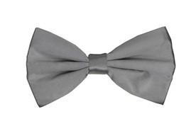 Gray Silk Self Tie Bow Ties-Men's Bow Ties-ABC Fashion