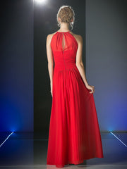 Halter Overlay Evening Dress by Cinderella Divine CH1501-Long Formal Dresses-ABC Fashion