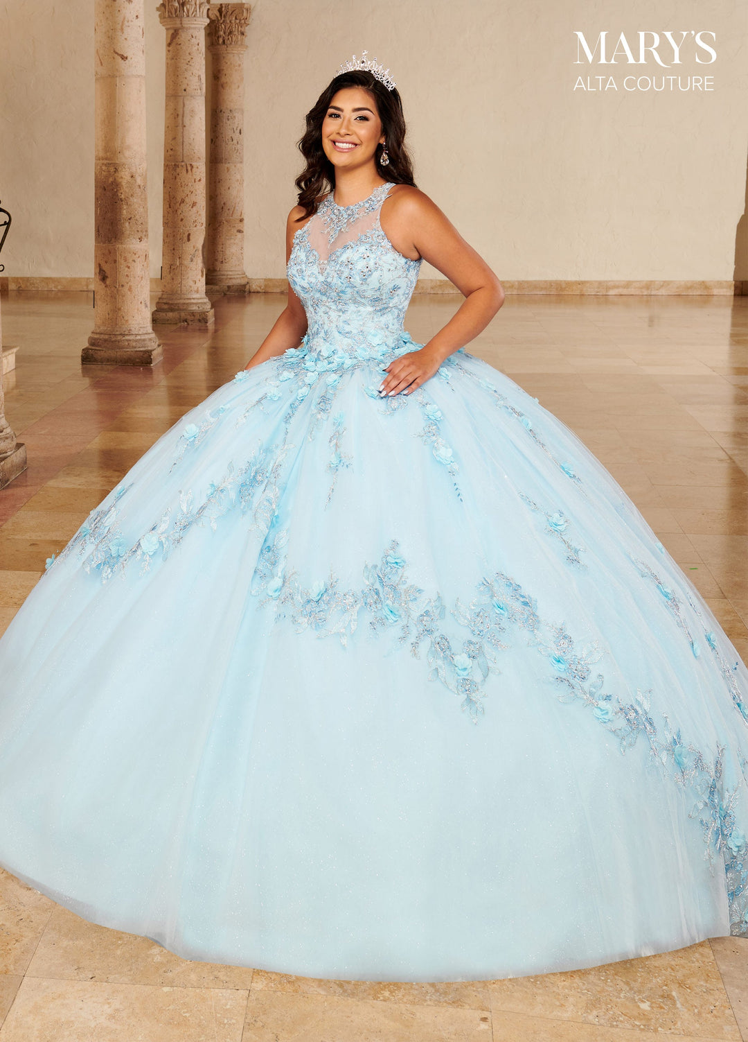 Halter Quinceanera Dress by Alta Couture MQ3085