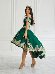 High Low Quinceanera Dress by LA Glitter 24094