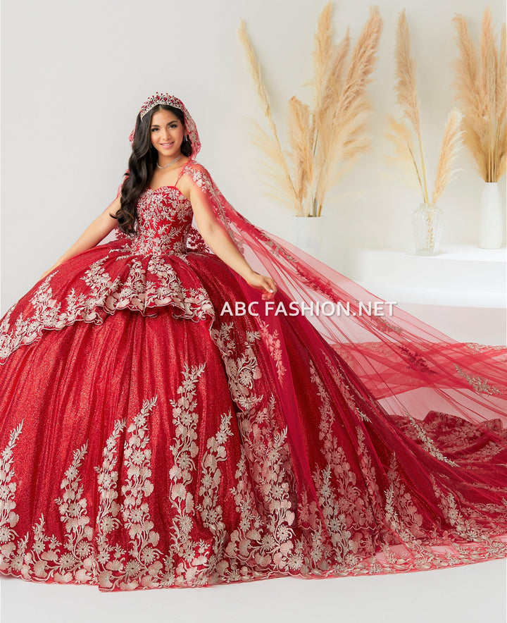 Hooded Cape Quinceanera Dress by House of Wu 26020C