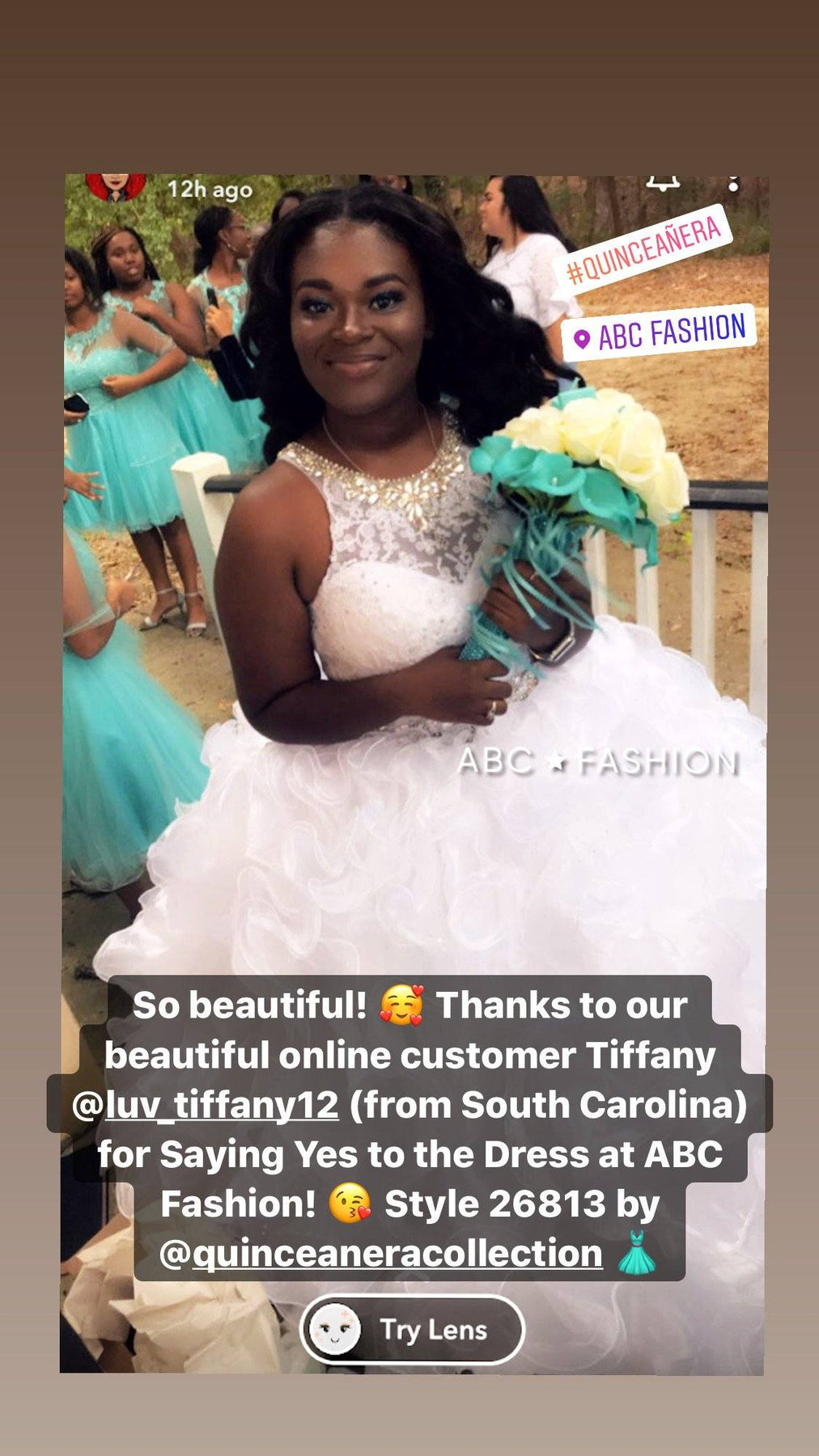 Crop Top Quinceanera Dress with Mini Skirt by House of Wu 26813 ABC Fashion