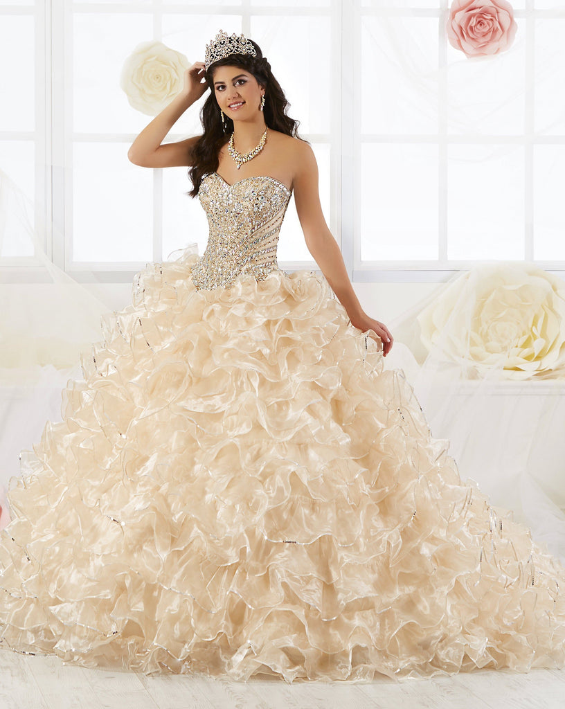 Strapless Ruffled Quinceanera Dress by House of Wu 26845 – ABC Fashion