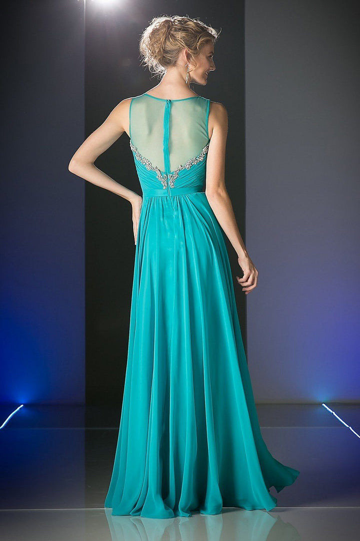 Illusion A-line Chiffon Gown by Cinderella Divine J758