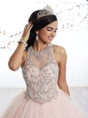 Illusion A-line Quinceanera Dress by Fiesta Gowns 56327-Quinceanera Dresses-ABC Fashion