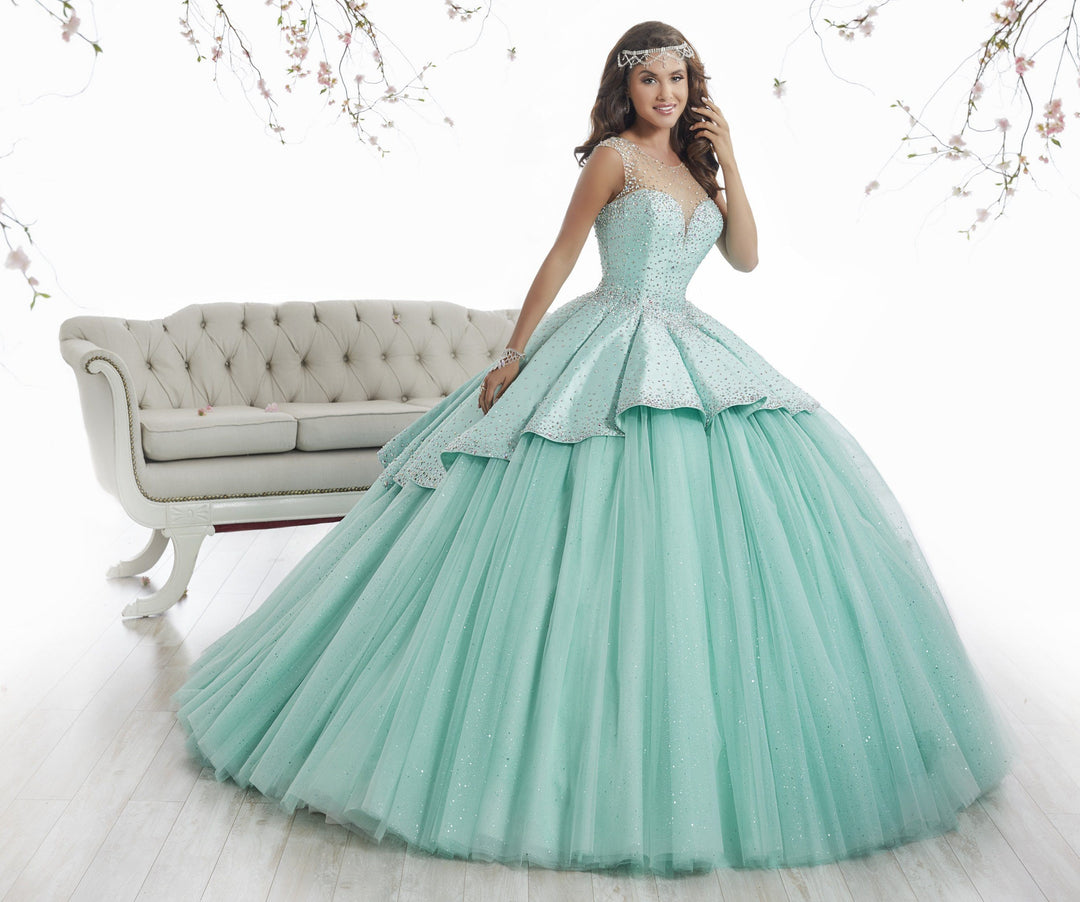 Illusion A-line Quinceanera Dress by House of Wu 26873-Quinceanera Dresses-ABC Fashion