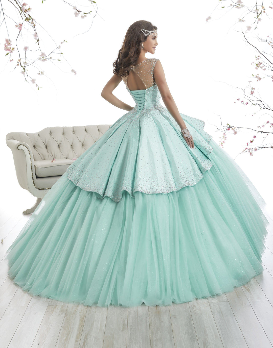 Illusion A-line Quinceanera Dress by House of Wu 26873-Quinceanera Dresses-ABC Fashion