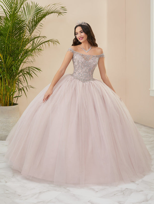 Illusion Off Shoulder Quinceanera Dress by Fiesta Gowns 56402