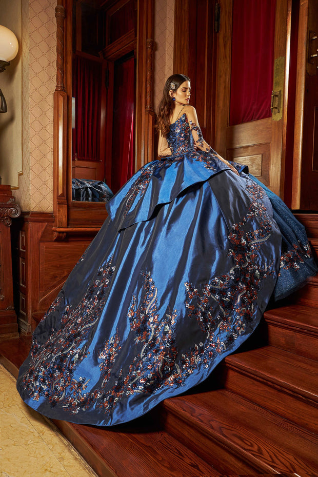Illusion Sleeve Quinceanera Dress by Ragazza D95-595