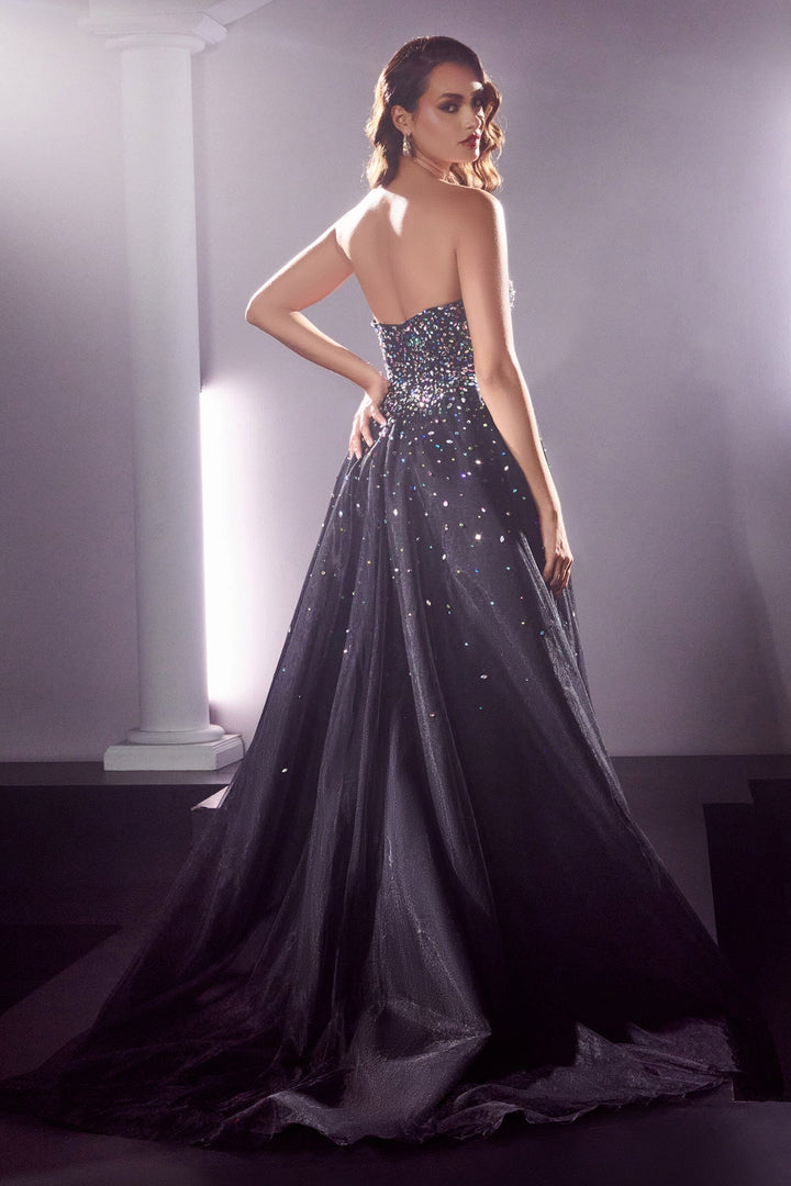 Jeweled Strapless Ball Gown by Ladivine CB114