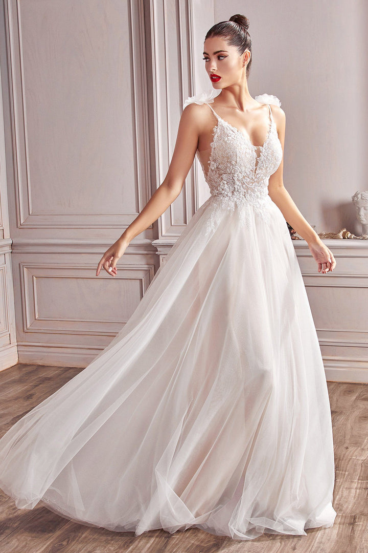 Lace A-line Bridal Gown by Cinderella Divine CD215W
