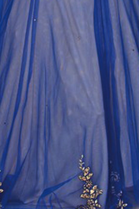 Lace Applique Mermaid Gown by Juliet 656