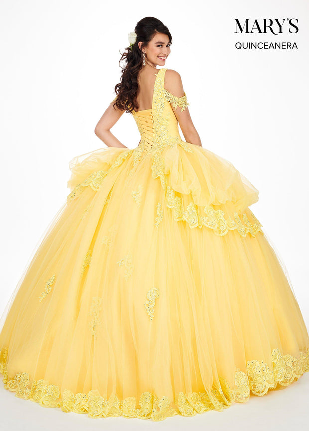 Lace Applique Off Shoulder Quinceanera Dress by Mary's Bridal MQ2051-Quinceanera Dresses-ABC Fashion