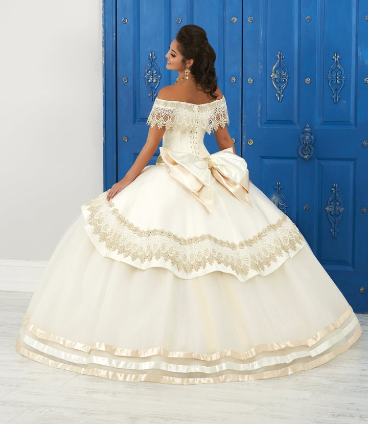 Lace Applique Off the Shoulder Dress by House of Wu LA Glitter 24046-Quinceanera Dresses-ABC Fashion