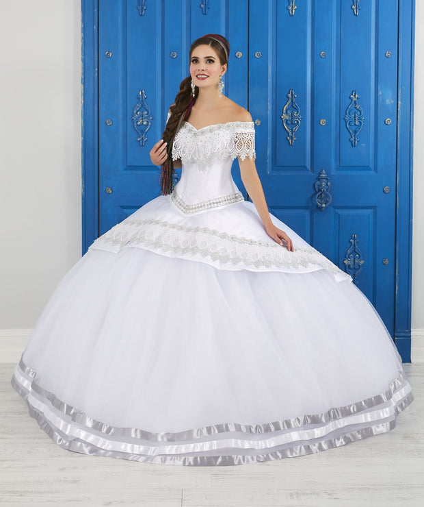 Lace Applique Off the Shoulder Dress by House of Wu LA Glitter 24046-Quinceanera Dresses-ABC Fashion