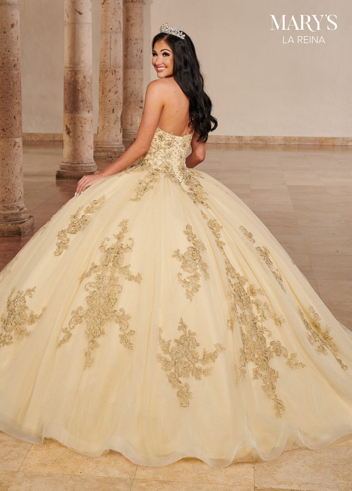 Lace Applique Quinceanera Dress by Mary's Bridal MQ2146
