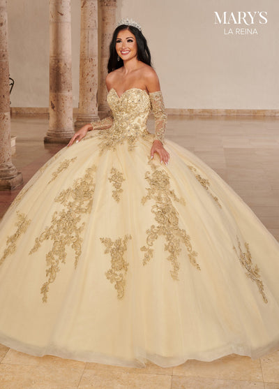 Lace Applique Quinceanera Dress by Mary's Bridal MQ2146