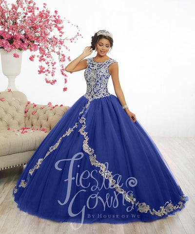 Lace Appliqued Quinceanera Dress by Fiesta Gowns 56336-Quinceanera Dresses-ABC Fashion