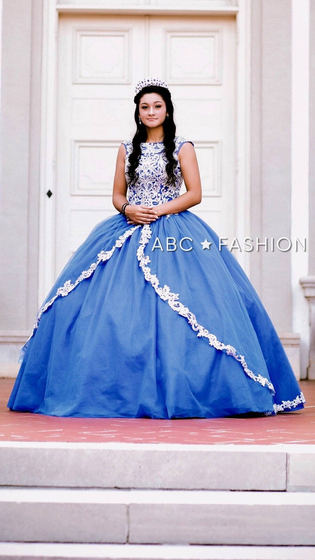 Lace Appliqued Quinceanera Dress by Fiesta Gowns 56336-Quinceanera Dresses-ABC Fashion