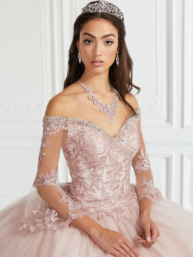 Lace Bell Sleeve Quinceanera Dress by Fiesta Gowns 56385-Quinceanera Dresses-ABC Fashion