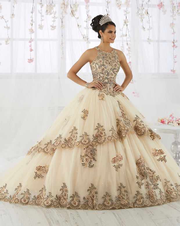 Lace Embroidered Illusion Quinceanera Dress by House of Wu 26912-Quinceanera Dresses-ABC Fashion