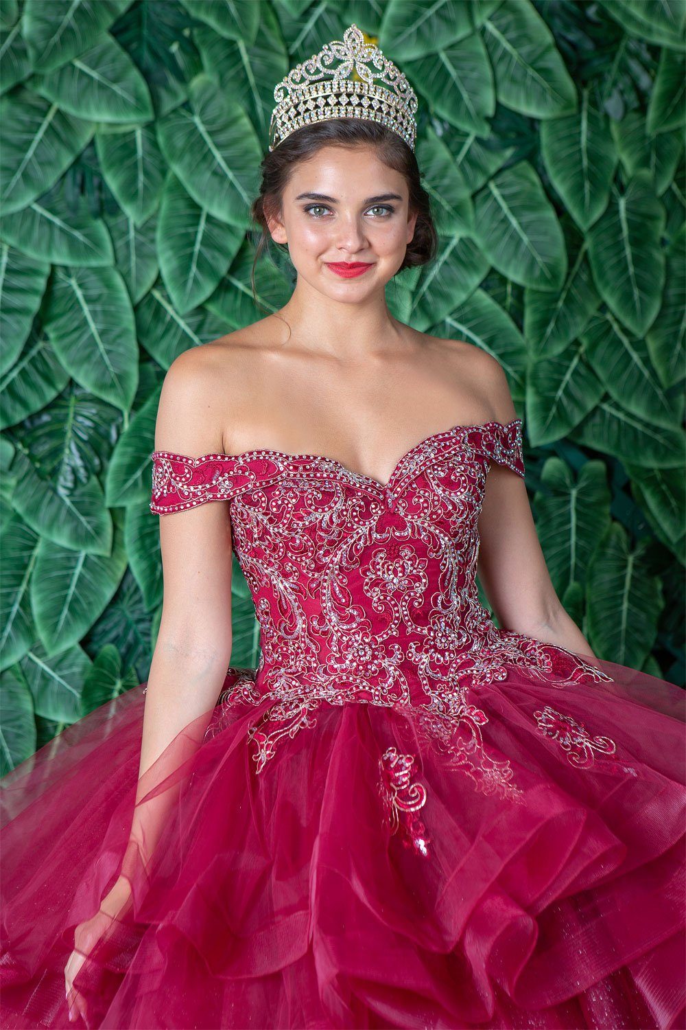 Layered Off Shoulder Glitter Quinceanera Dress by Calla KY018383X-Quinceanera Dresses-ABC Fashion