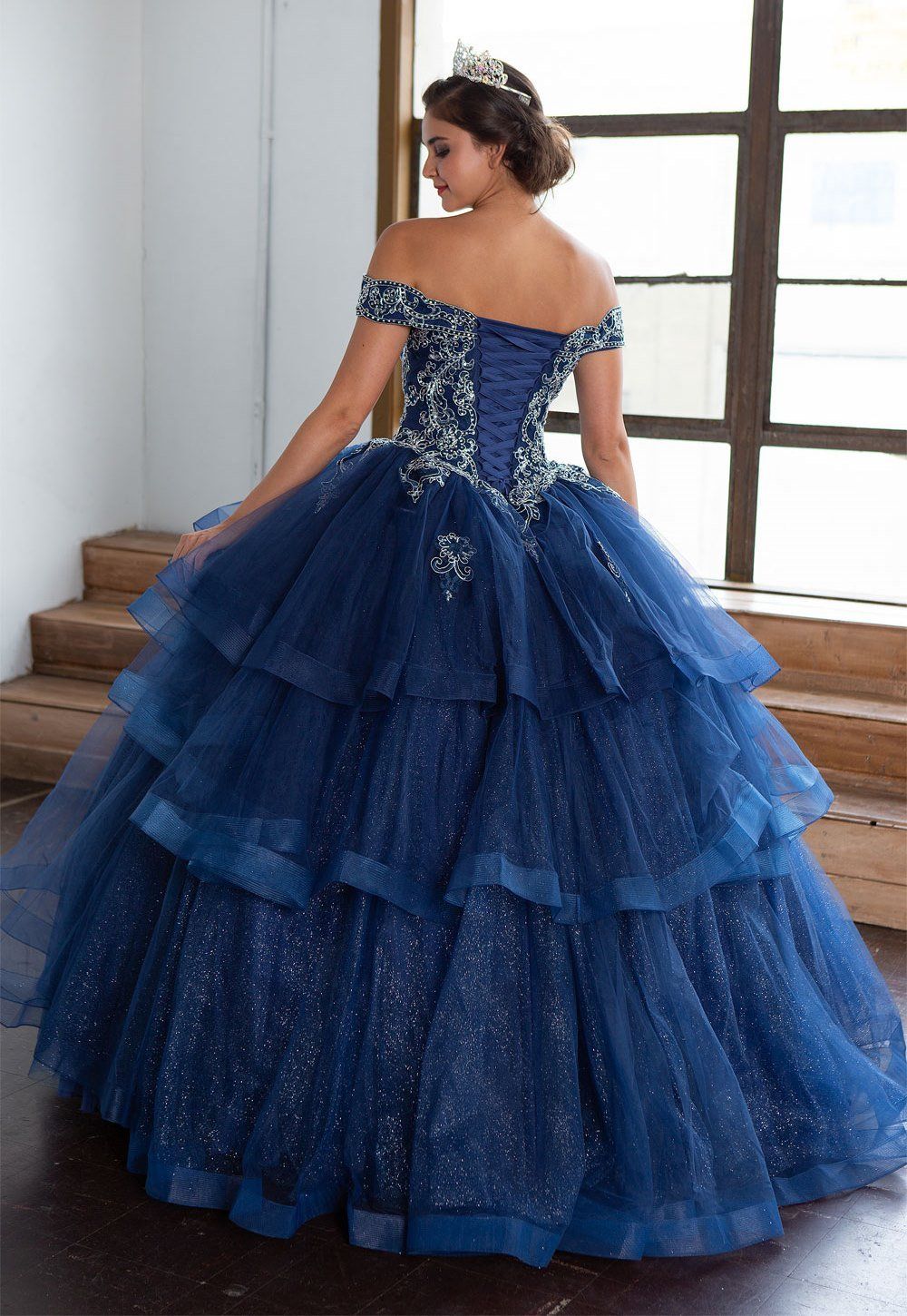 Layered Off Shoulder Glitter Quinceanera Dress by Calla KY018383X-Quinceanera Dresses-ABC Fashion