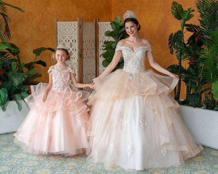 Layered Off Shoulder Glitter Quinceanera Dress by Calla KY018383X-Quinceanera Dresses-ABC Fashion