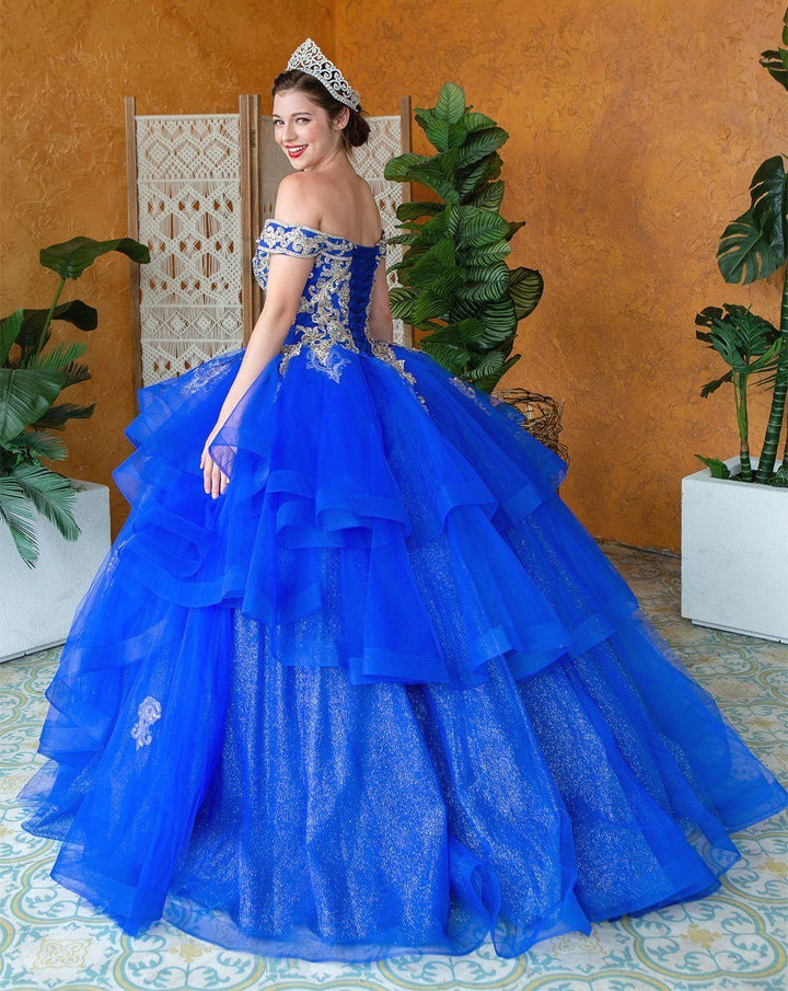 Layered Off Shoulder Glitter Quinceanera Dress by Calla KY018383X-Quinceanera Dresses-ABC Fashion