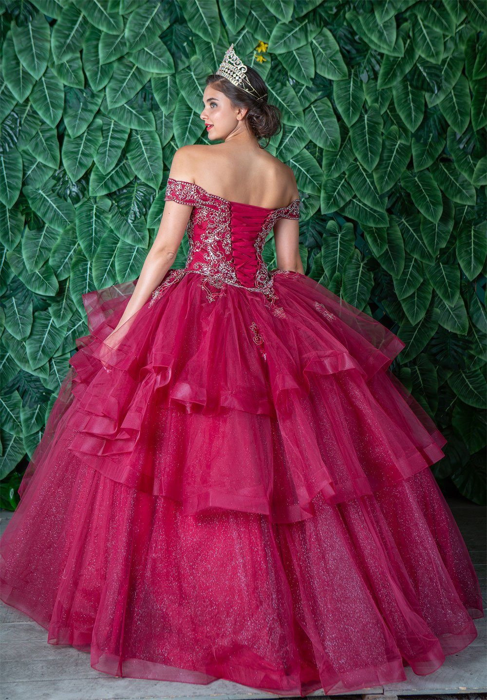 Layered Off Shoulder Glitter Quinceanera Dress by Calla KY018383X-Quinceanera Dresses-ABC Fashion