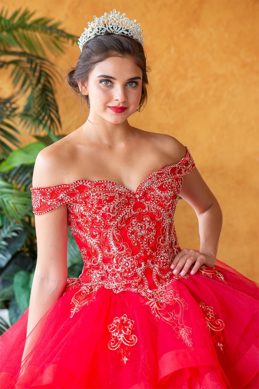 Layered Off Shoulder Glitter Quinceanera Dress by Calla KY018383X-Quinceanera Dresses-ABC Fashion
